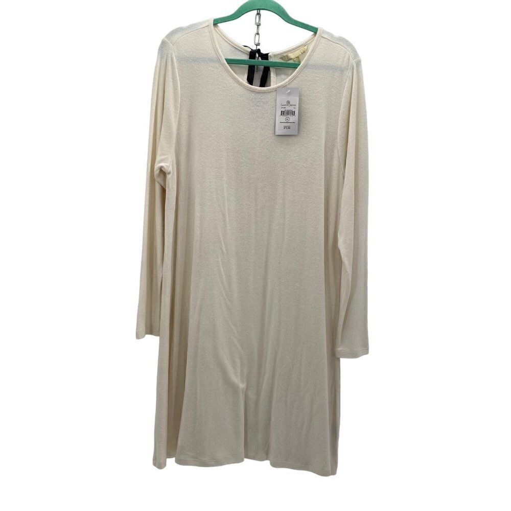 Lauren James Blair Swing Sweater Ivory Dress Women's Size XL